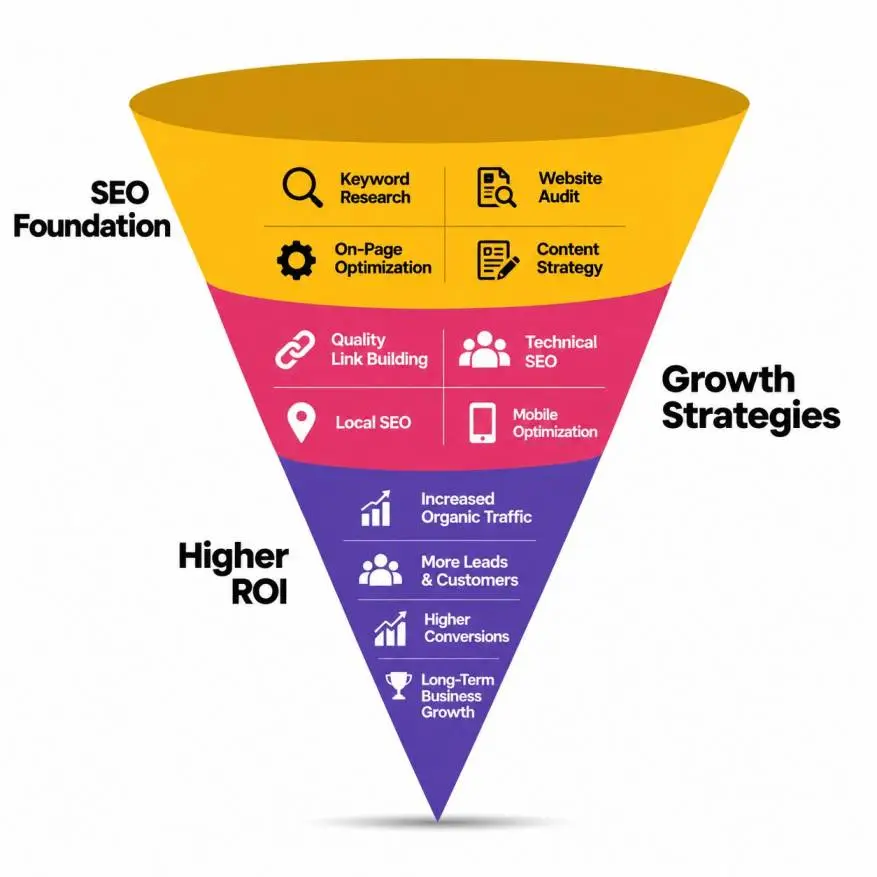 SEO funnel: SEO Foundation, Growth Strategies, Higher ROI